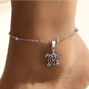 Turtle Anklet Bracelet Silver‎
